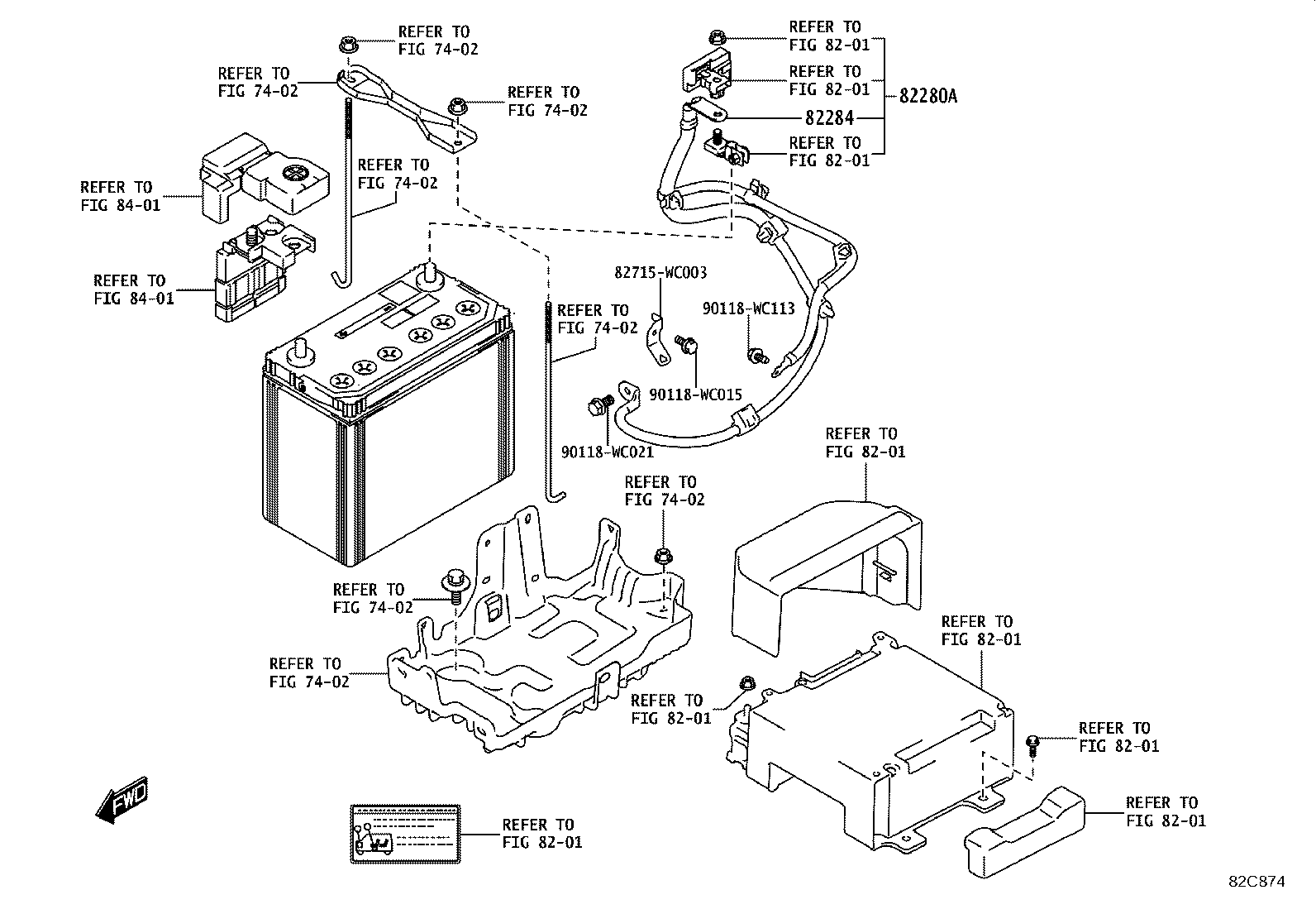 82817-WC001 SUPPORT, WIRING HARNESS product image