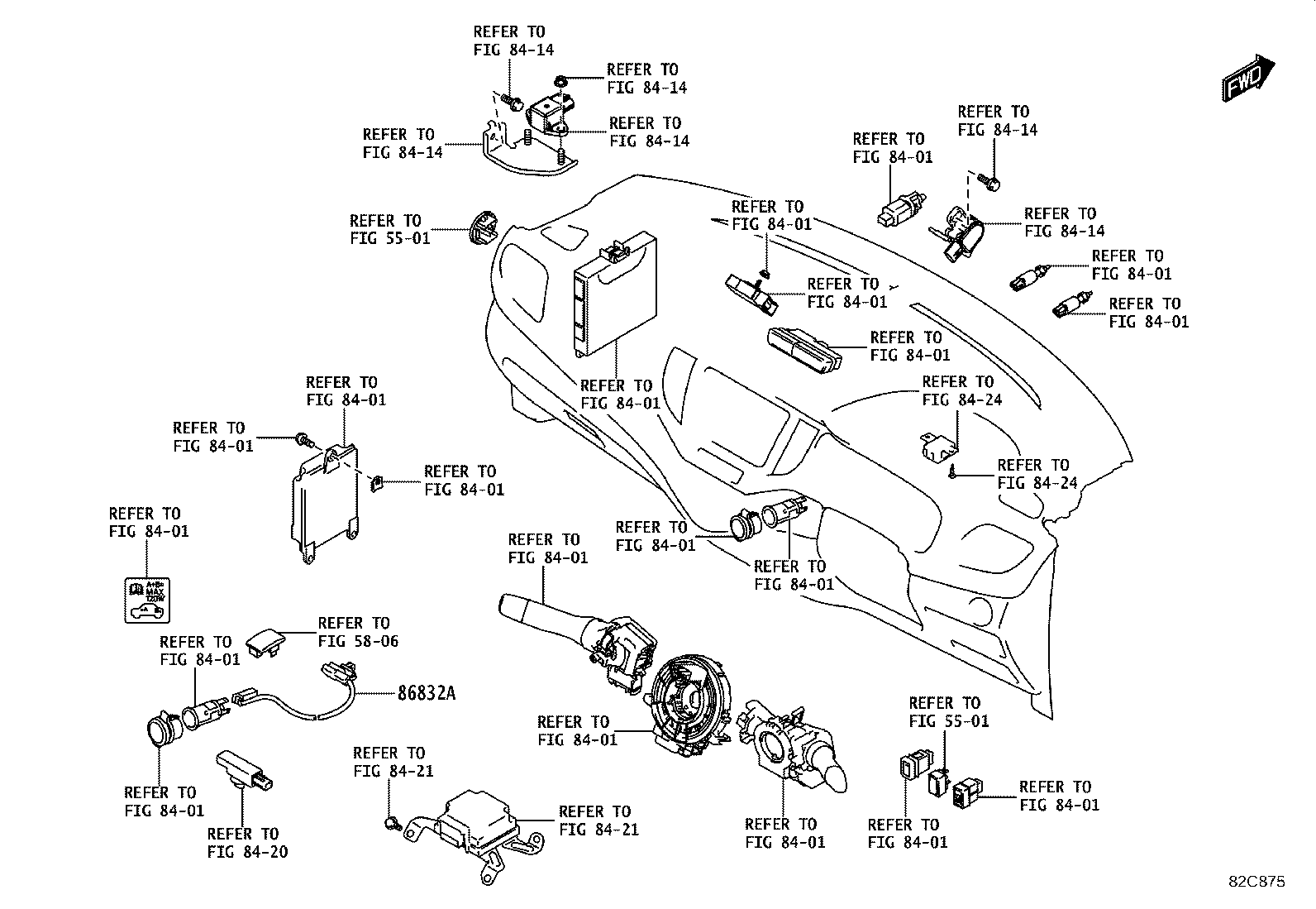 82817-WC001 SUPPORT, WIRING HARNESS product image