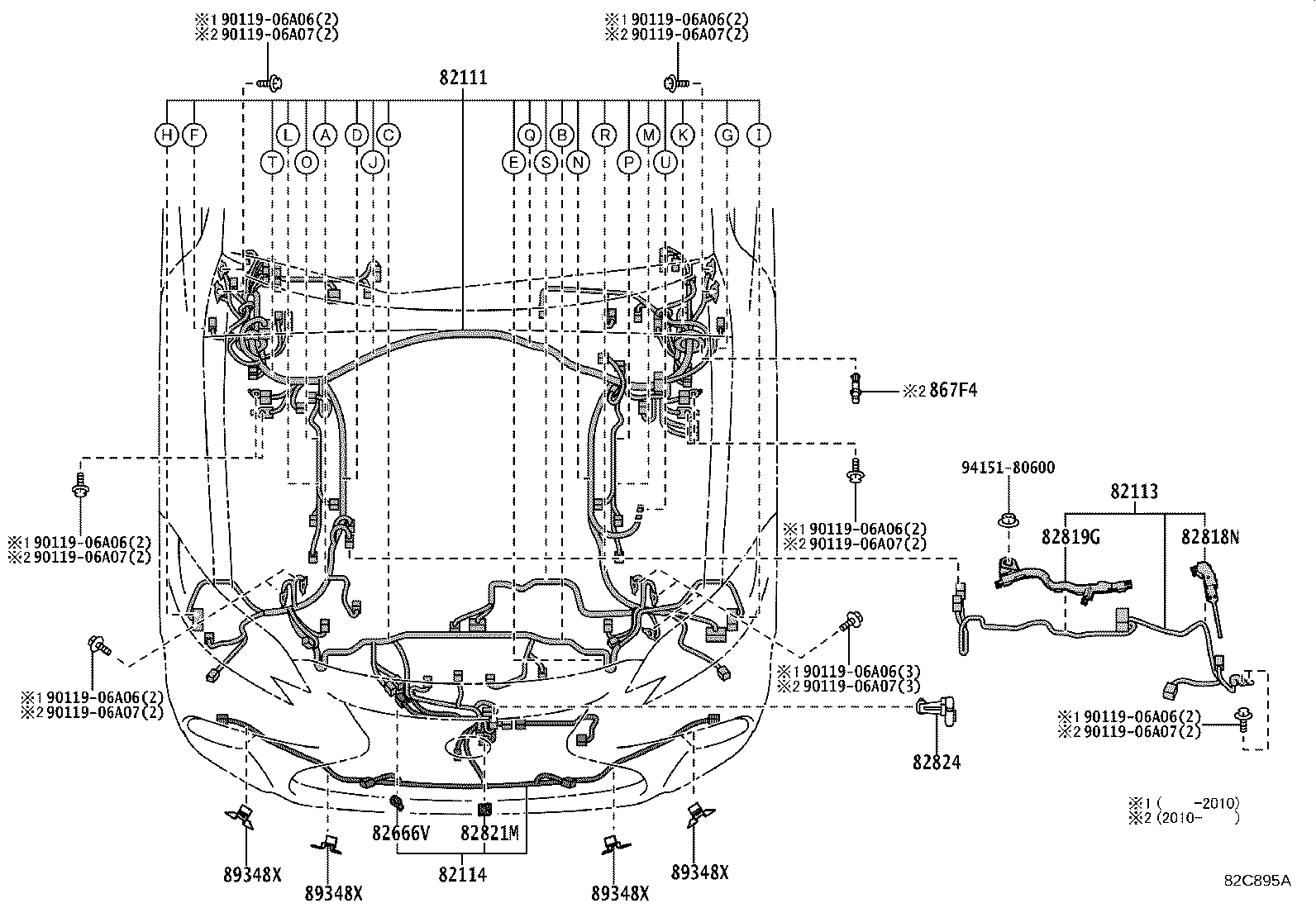 82191-50720 WIRE, FRONT SEAT, RH product image