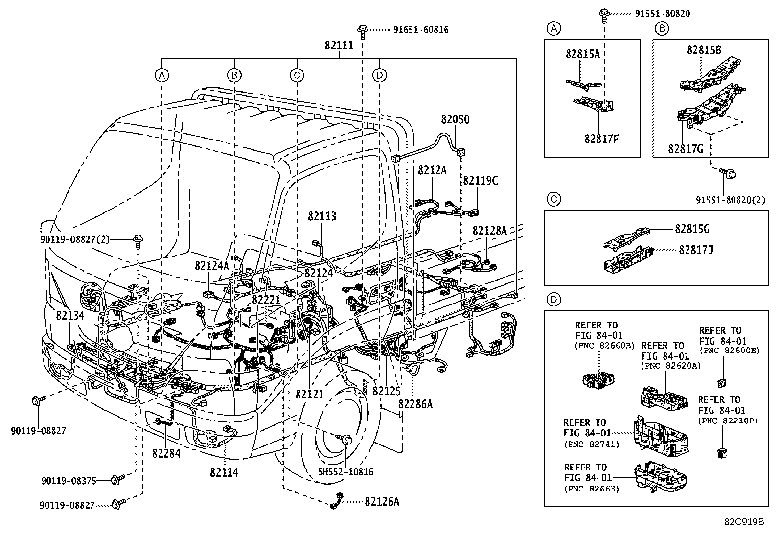 82142-37L30 WIRE, INSTRUMENT PANEL, NO.2 product image