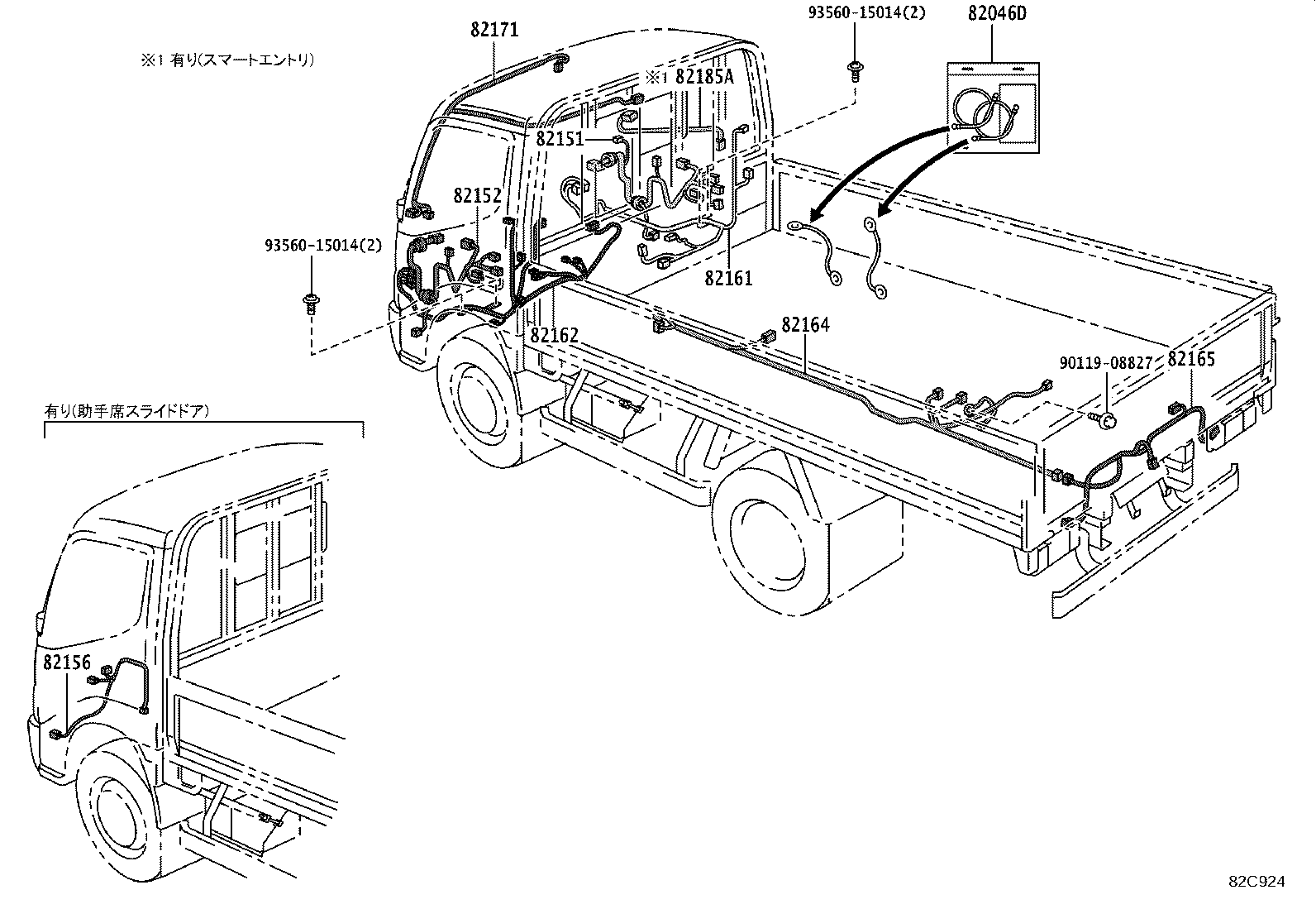 82142-37L30 WIRE, INSTRUMENT PANEL, NO.2 product image