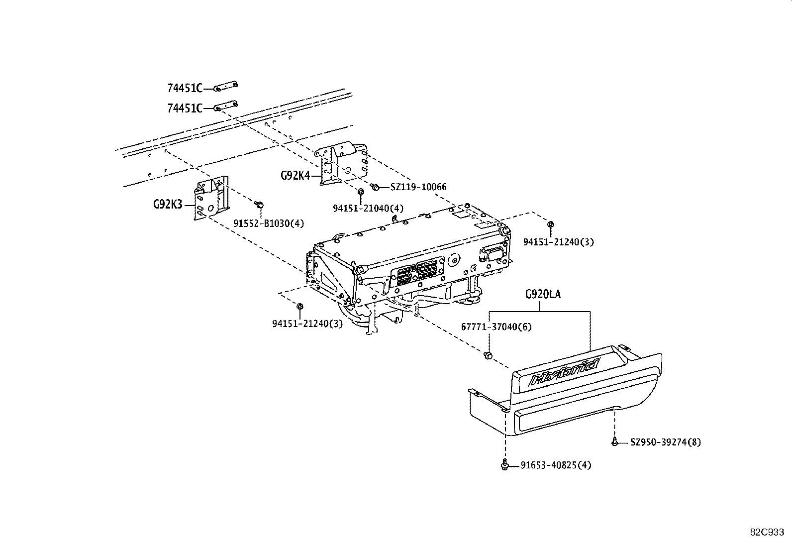 74413-37100 PANEL, BATTERY CARRIER, FRONT product image