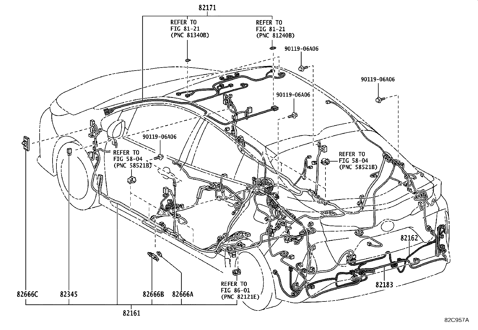 82142-47490 WIRE, INSTRUMENT PANEL, NO.2 product image