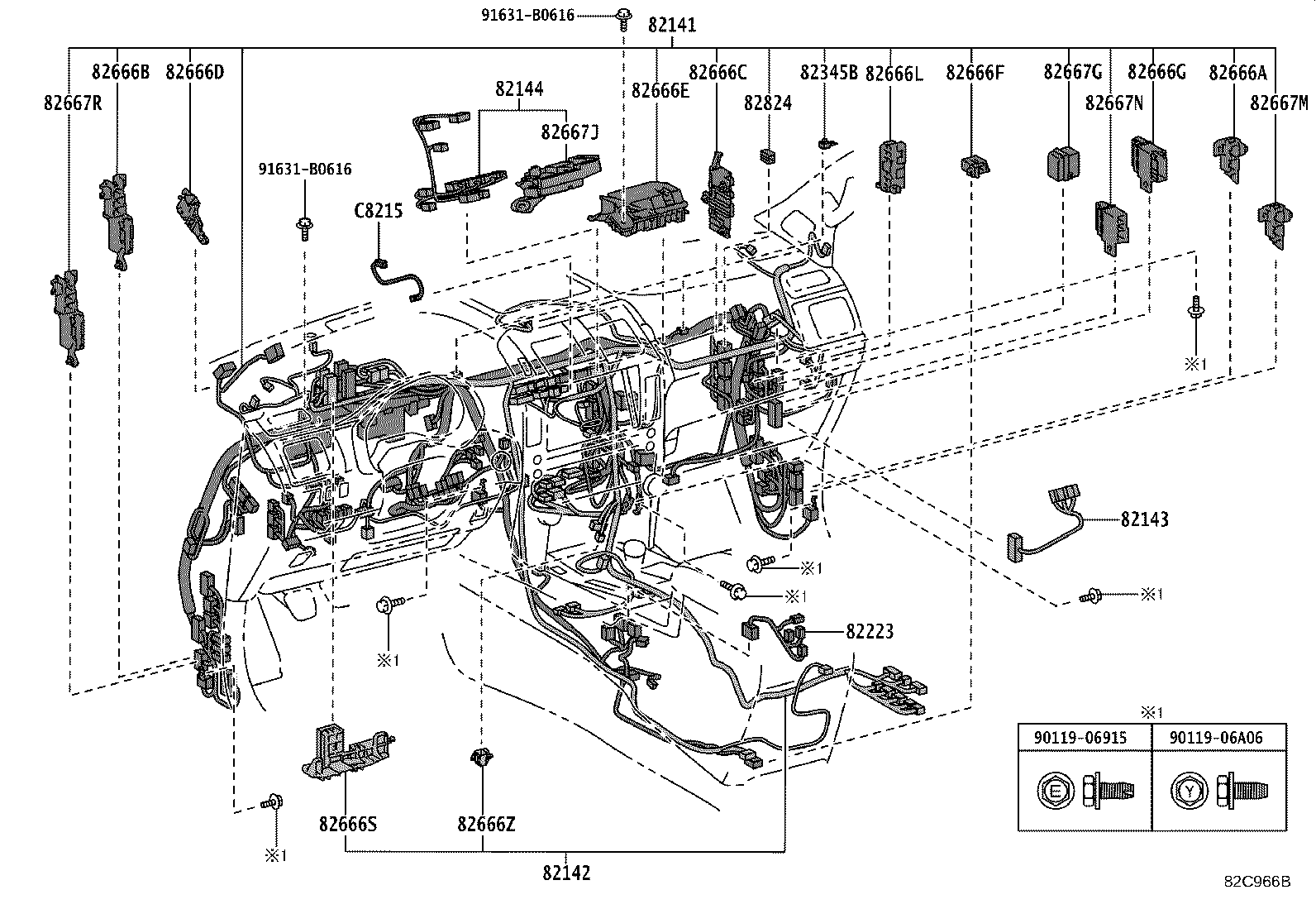82142-6AT90 WIRE, INSTRUMENT PANEL, NO.2 product image