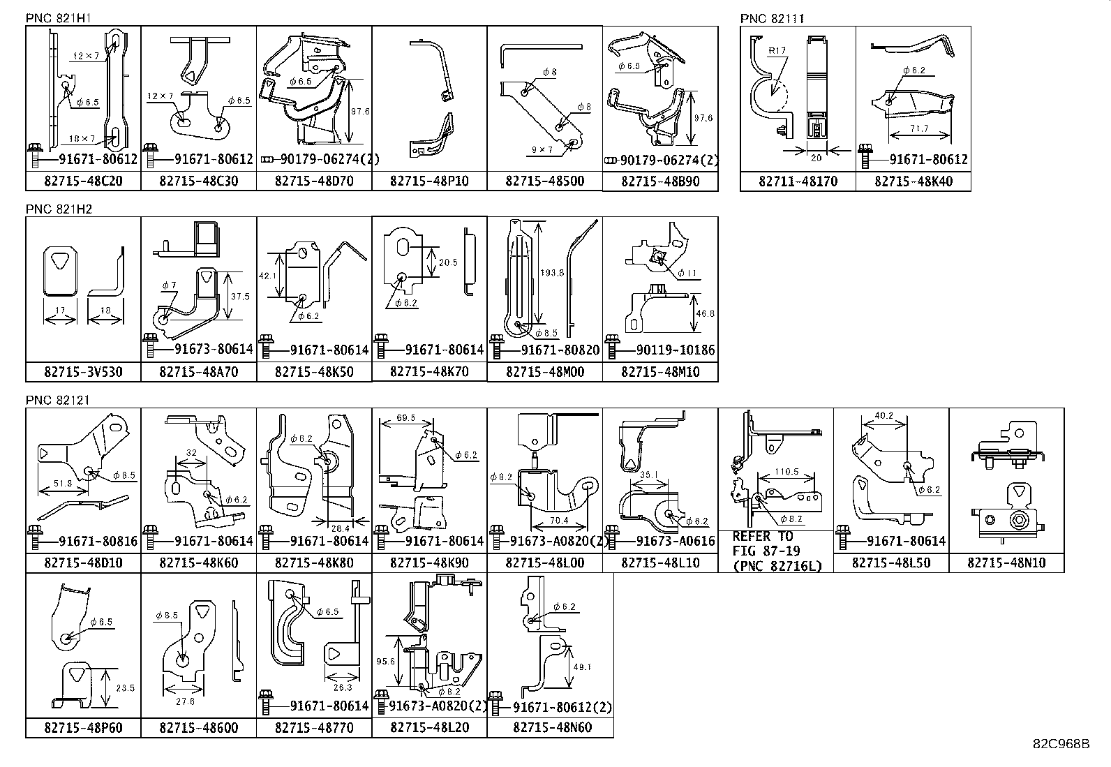 82183-48140 WIRE, LUGGAGE ROOM, NO.3 product image