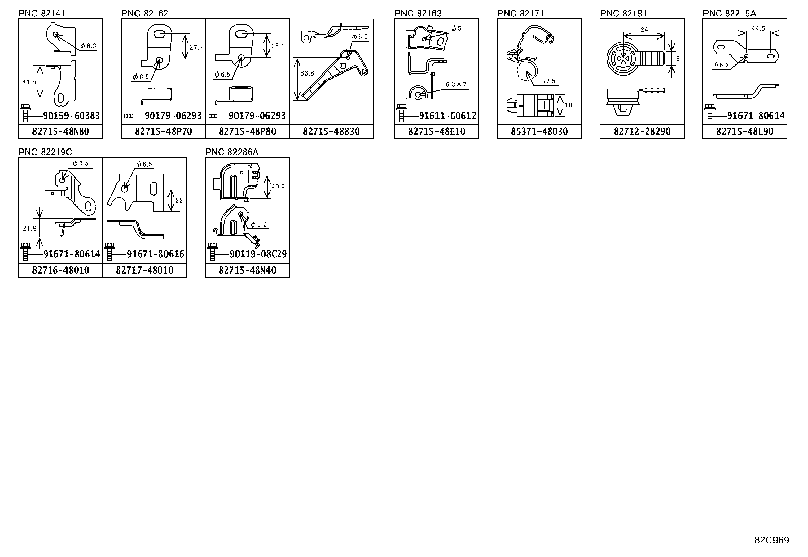 82183-48140 WIRE, LUGGAGE ROOM, NO.3 product image