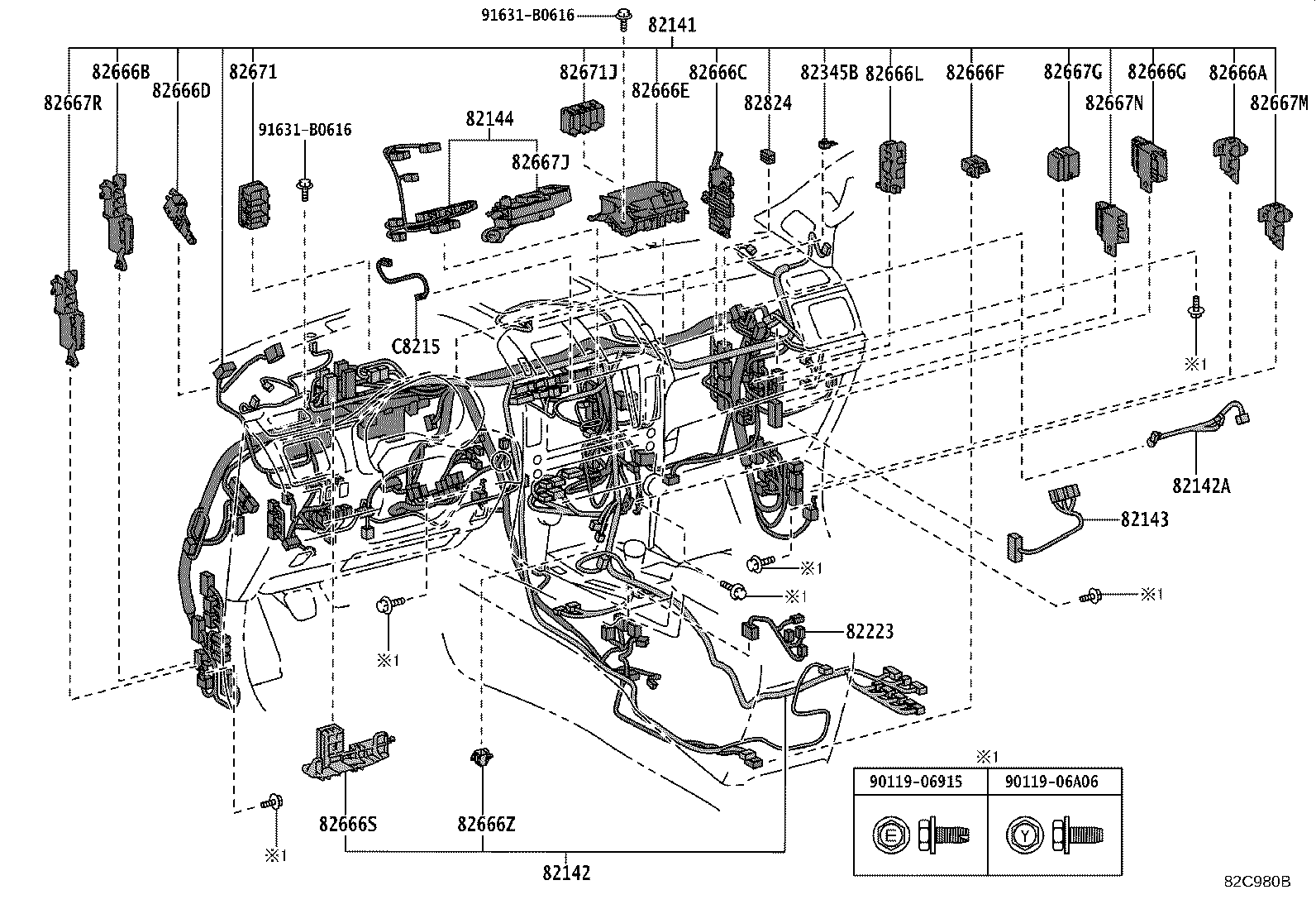 82817-60M80 PROTECTOR, WIRING HARNESS, NO.9 product image