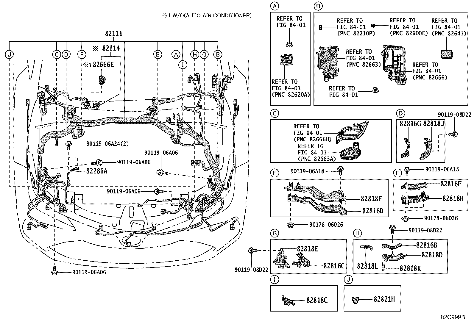 82140-02620 WIRE, INSTRUMENT PANEL, NO.2 product image