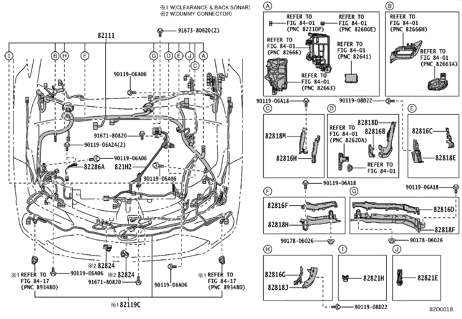 82140-02620 WIRE, INSTRUMENT PANEL, NO.2 product image