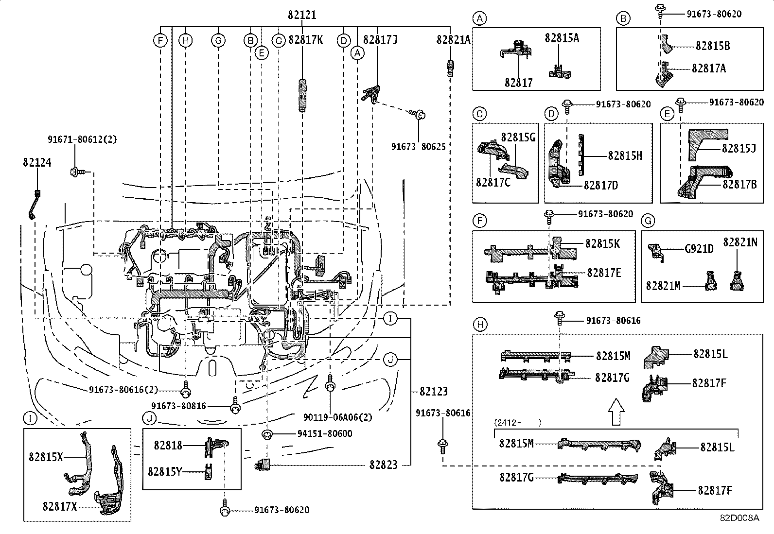 82140-02620 WIRE, INSTRUMENT PANEL, NO.2 product image