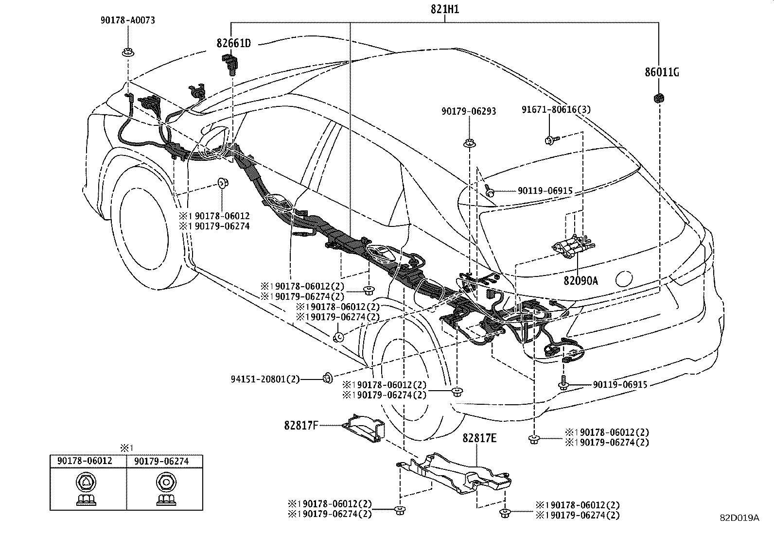 82142-48P50 WIRE, INSTRUMENT PANEL, NO.2 product image