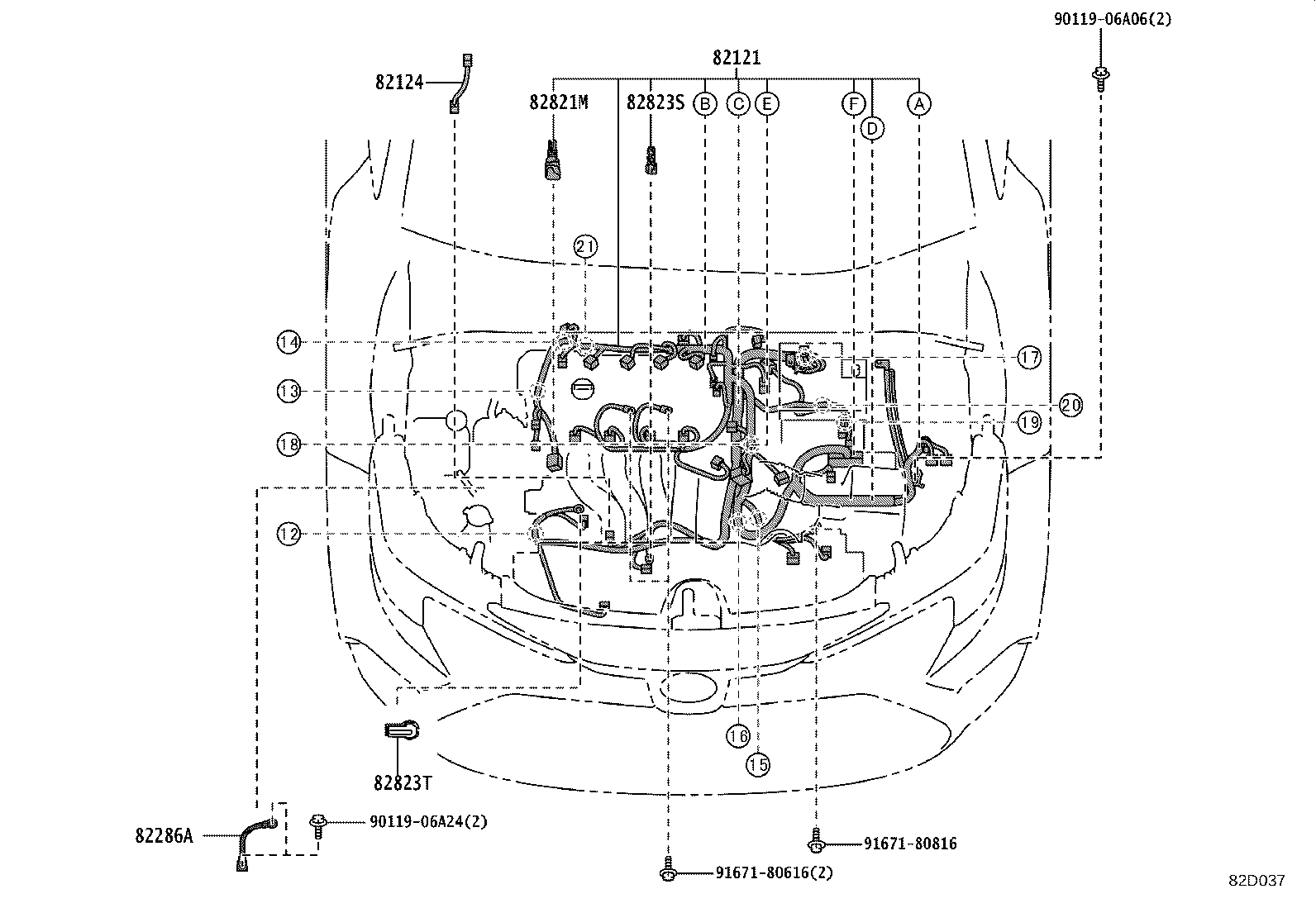 82151-1AD60 WIRE, FRONT DOOR, RH product image