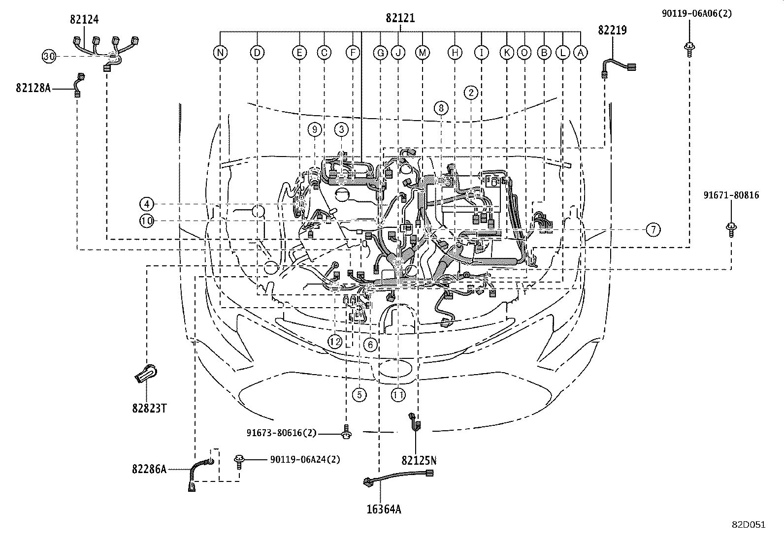 82151-1AD60 WIRE, FRONT DOOR, RH product image