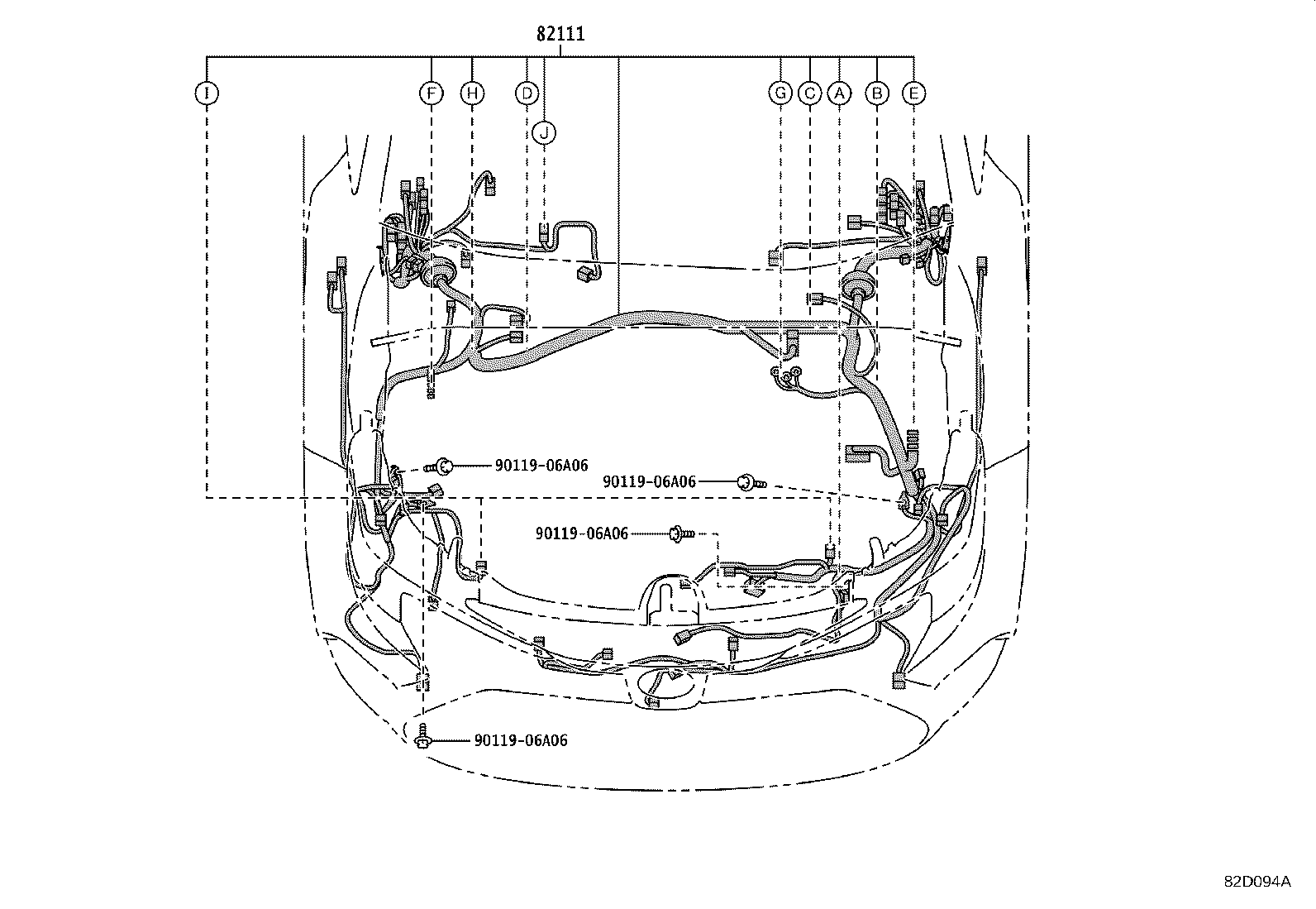 82151-1AC70 WIRE, FRONT DOOR, RH product image