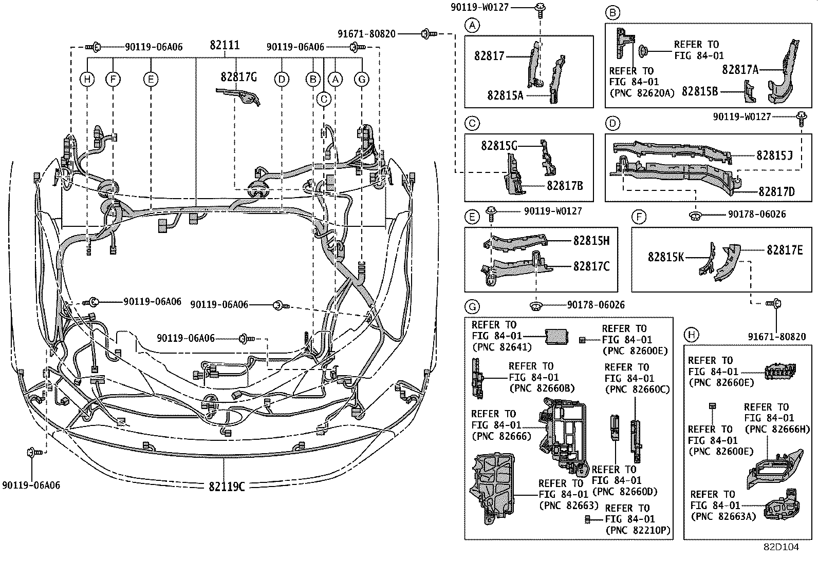 82184-F4420 WIRE, BACK DOOR, NO.1 product image