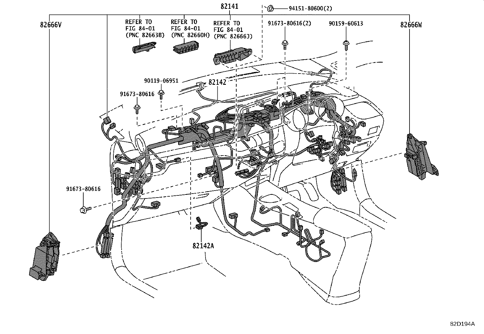 82142-10050 WIRE, INSTRUMENT PANEL, NO.2 product image