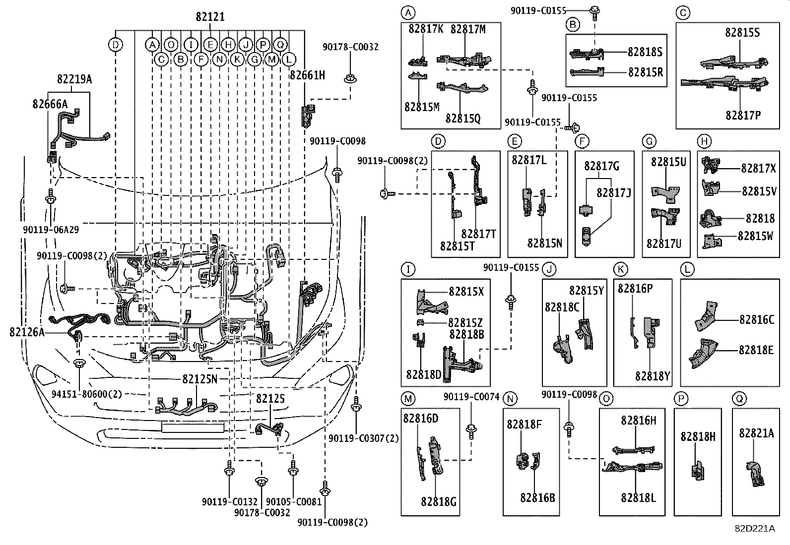 82121-0R332 WIRE, ENGINE product image