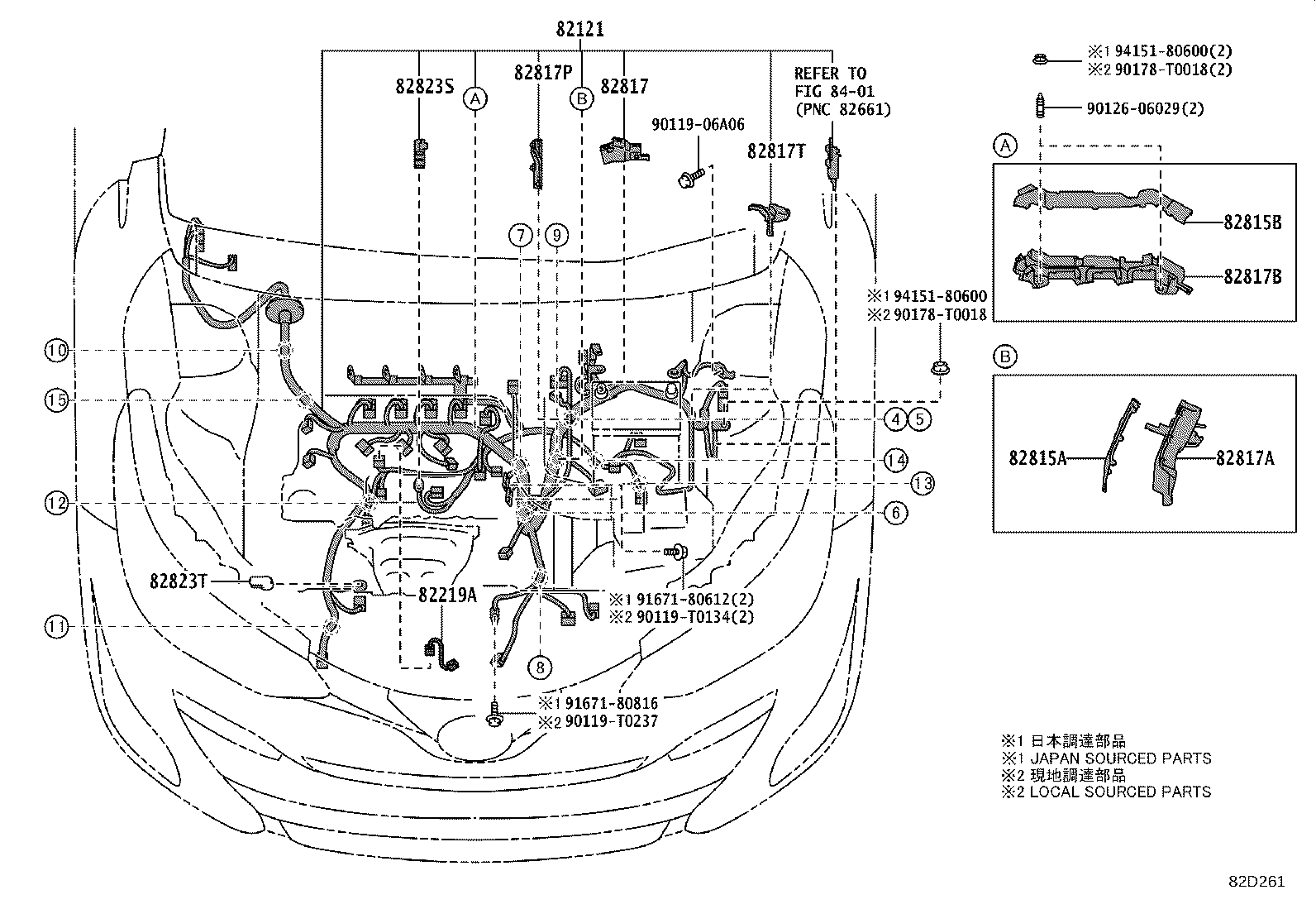 82151-0U631 WIRE, FRONT DOOR, RH product image