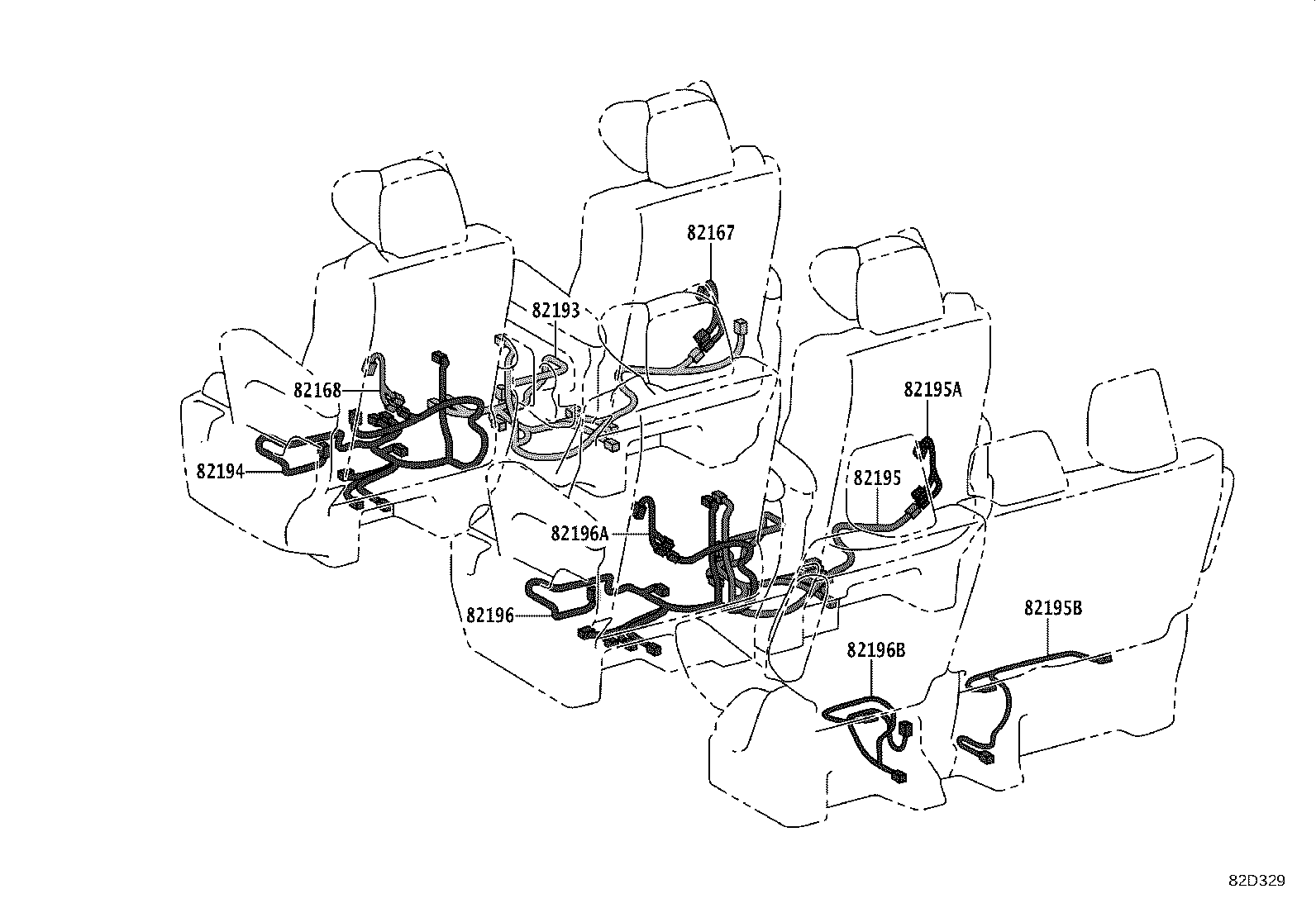 82142-26660 WIRE, INSTRUMENT PANEL, NO.2 product image