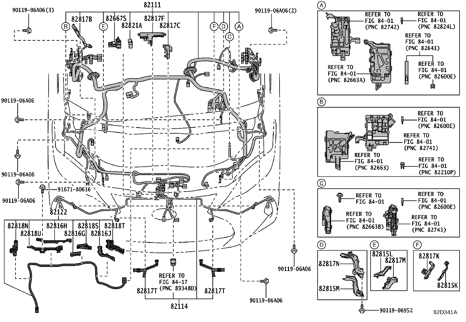 82142-58180 WIRE, INSTRUMENT PANEL, NO.2 product image