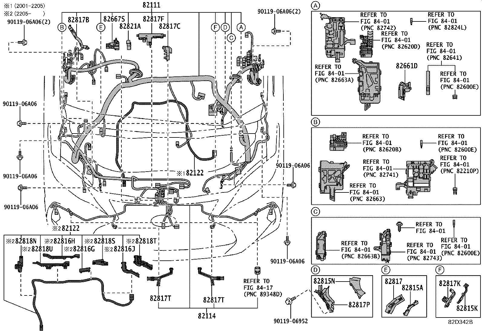 82142-58180 WIRE, INSTRUMENT PANEL, NO.2 product image