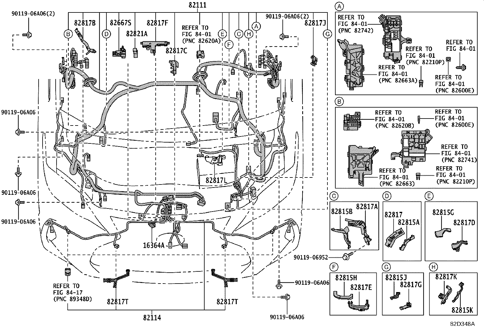 82142-58180 WIRE, INSTRUMENT PANEL, NO.2 product image