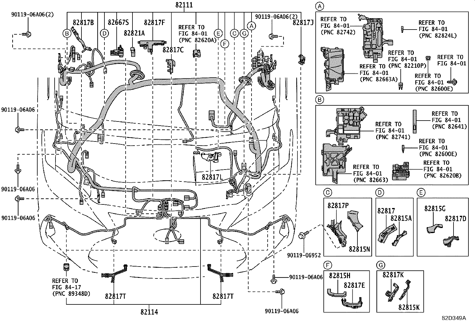 82142-58180 WIRE, INSTRUMENT PANEL, NO.2 product image