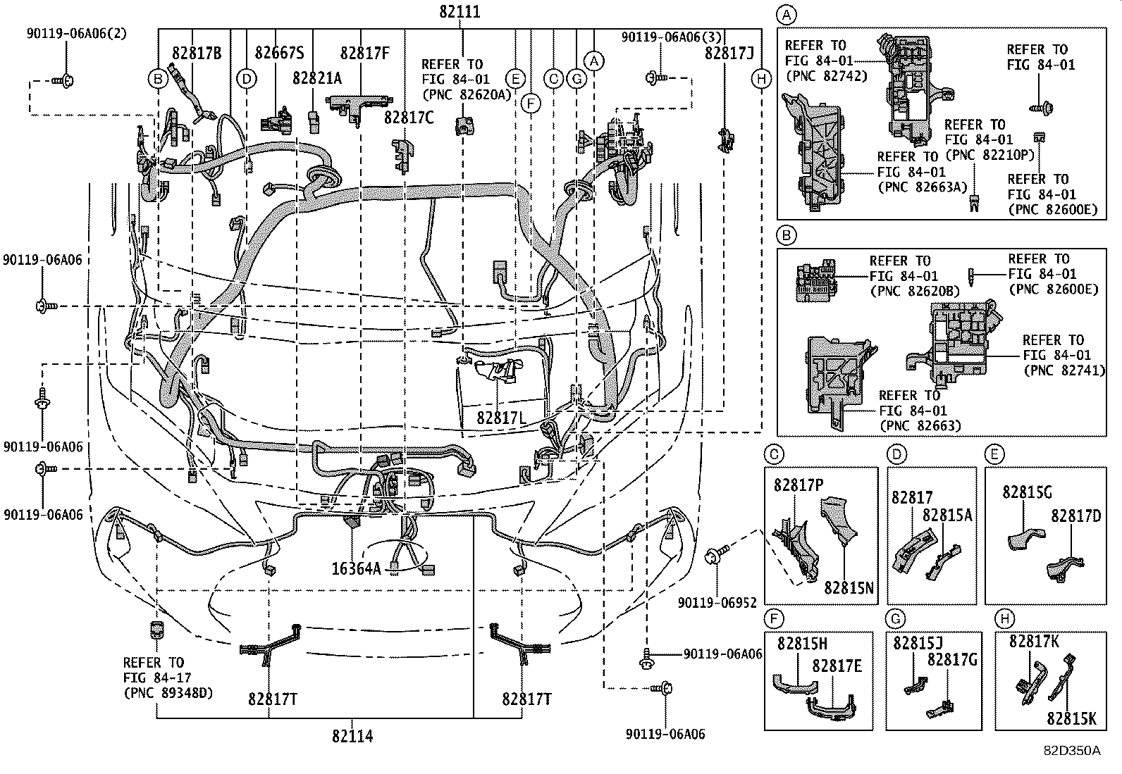 82142-58180 WIRE, INSTRUMENT PANEL, NO.2 product image