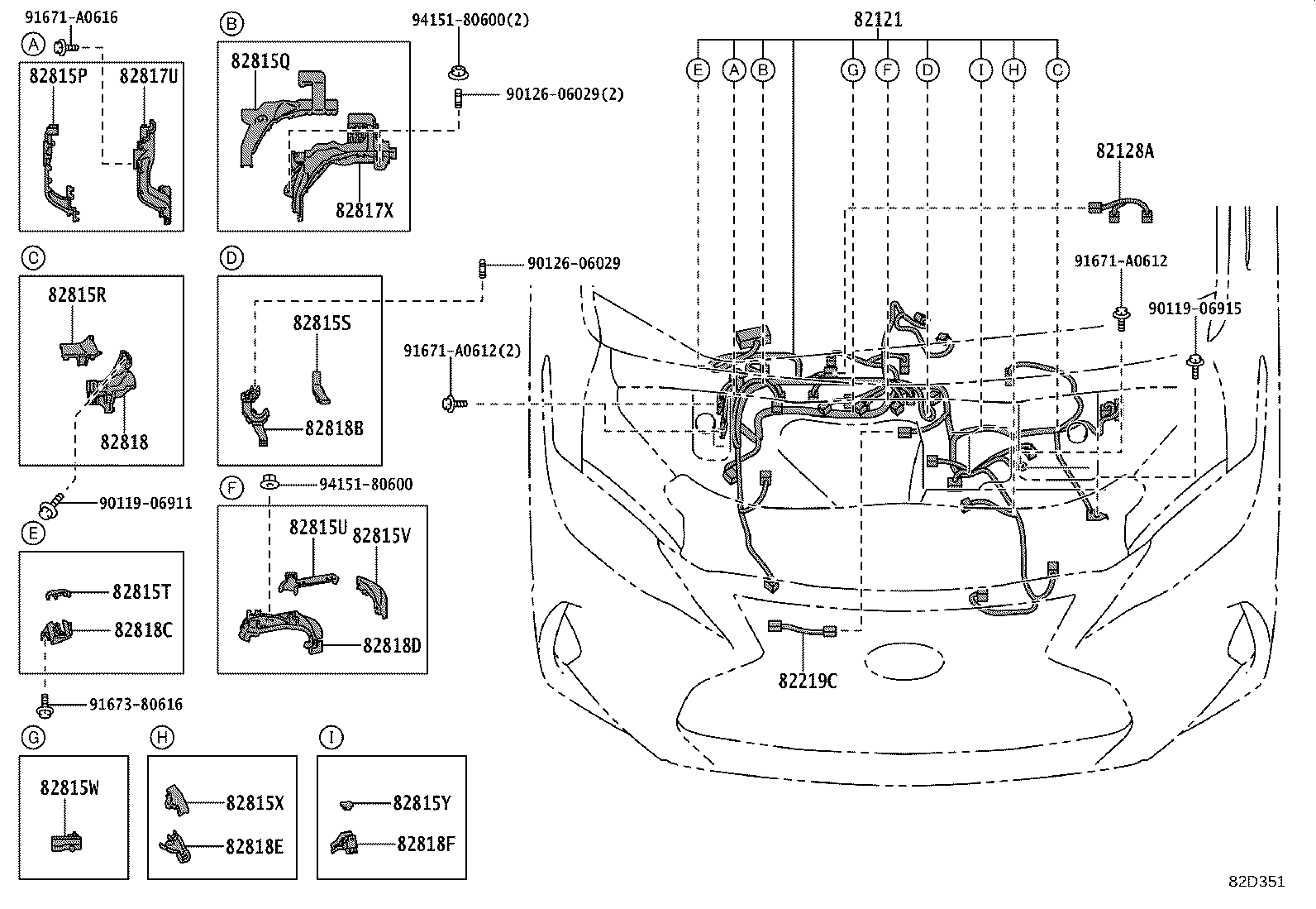 82142-58180 WIRE, INSTRUMENT PANEL, NO.2 product image