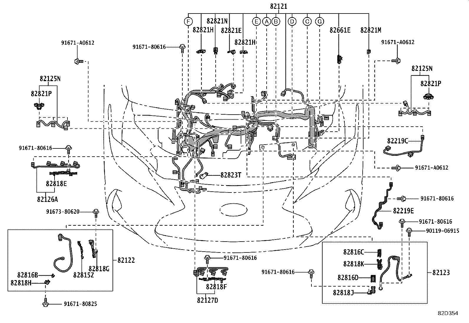 82142-58180 WIRE, INSTRUMENT PANEL, NO.2 product image