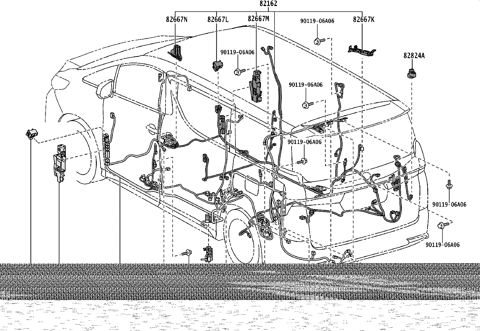 82142-58180 WIRE, INSTRUMENT PANEL, NO.2 product image
