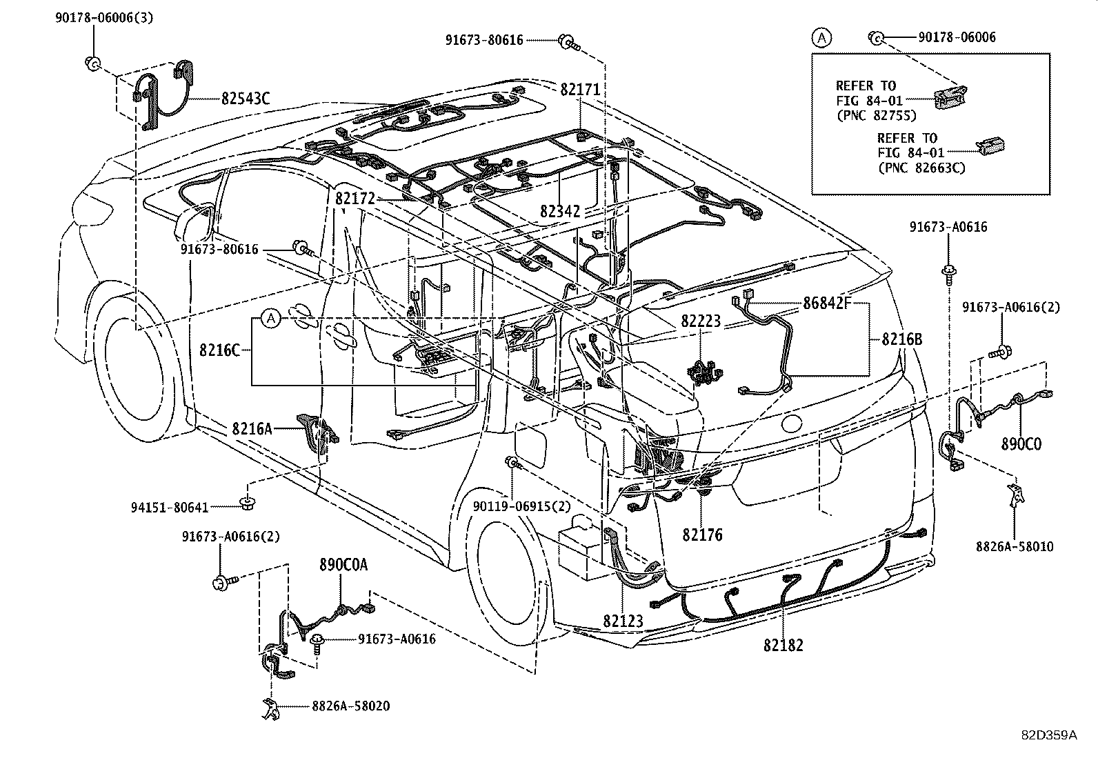 82142-58180 WIRE, INSTRUMENT PANEL, NO.2 product image