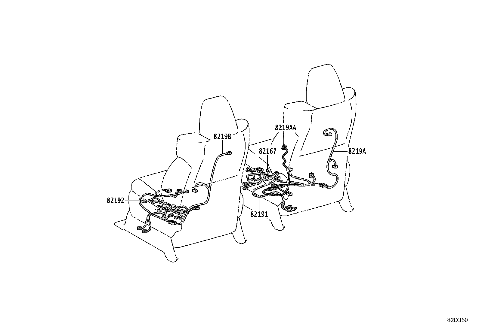 82142-58180 WIRE, INSTRUMENT PANEL, NO.2 product image