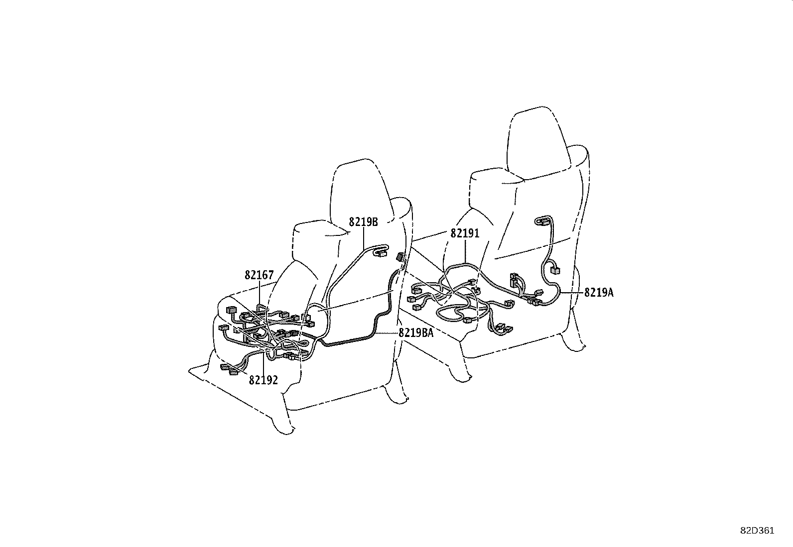 82142-58180 WIRE, INSTRUMENT PANEL, NO.2 product image