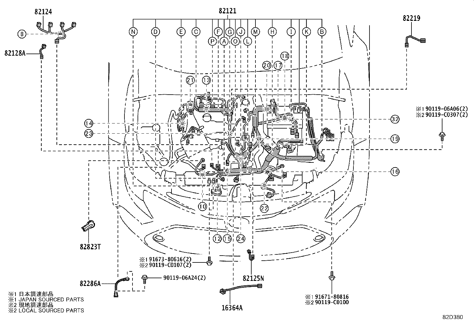 82140-02520 WIRE, INSTRUMENT PANEL, NO.2 product image