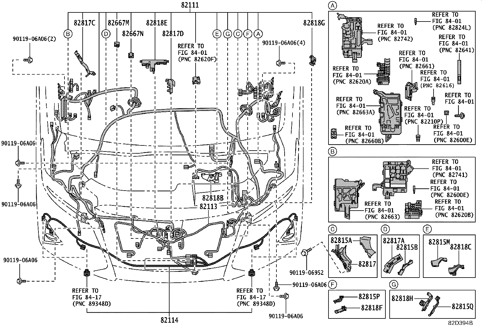 82142-58140 WIRE, INSTRUMENT PANEL, NO.2 product image