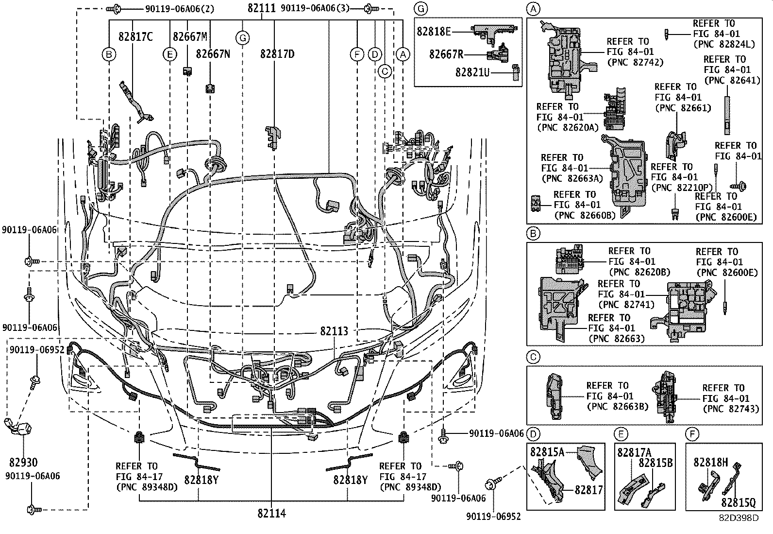 82142-58140 WIRE, INSTRUMENT PANEL, NO.2 product image