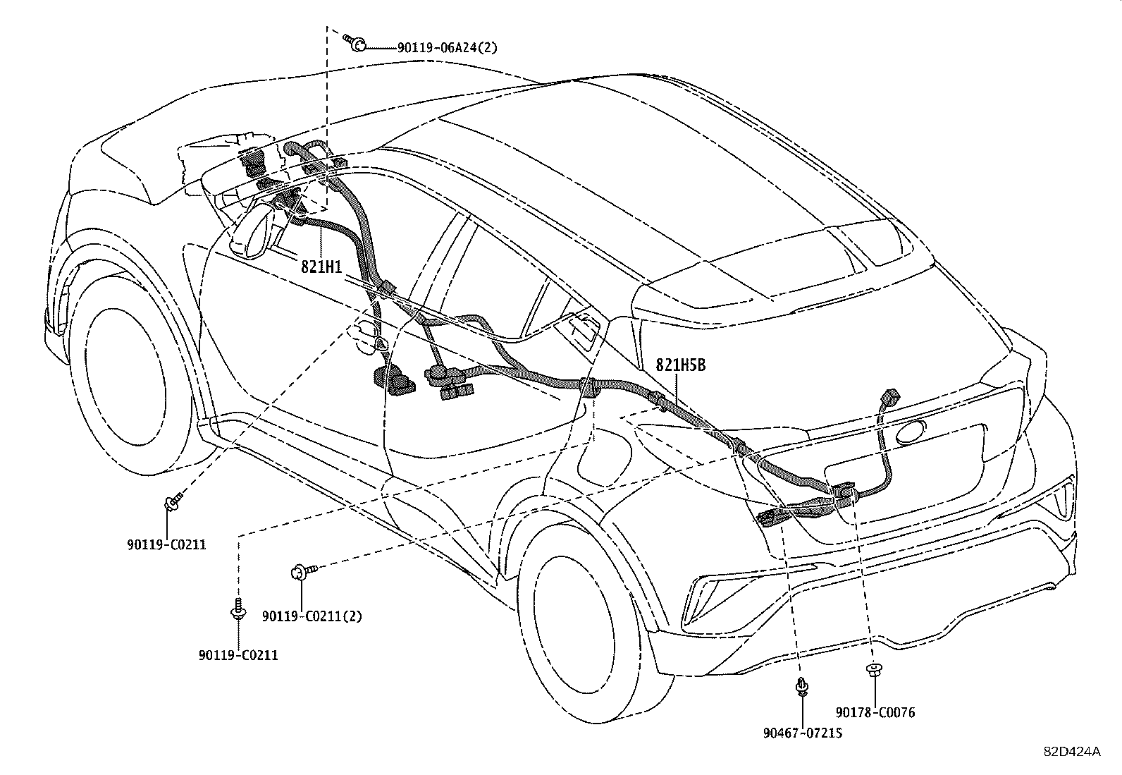 82142-F4160 WIRE, INSTRUMENT PANEL, NO.2 product image