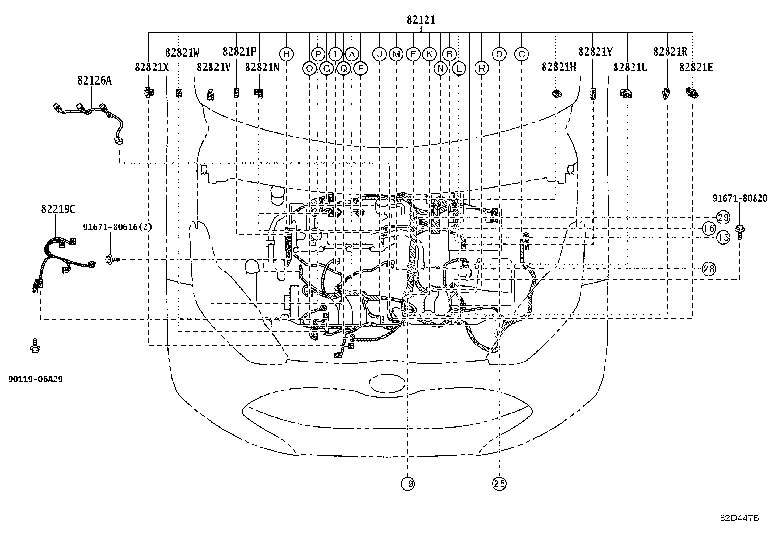 82113-K0100 WIRE, ENGINE ROOM, NO.3 product image
