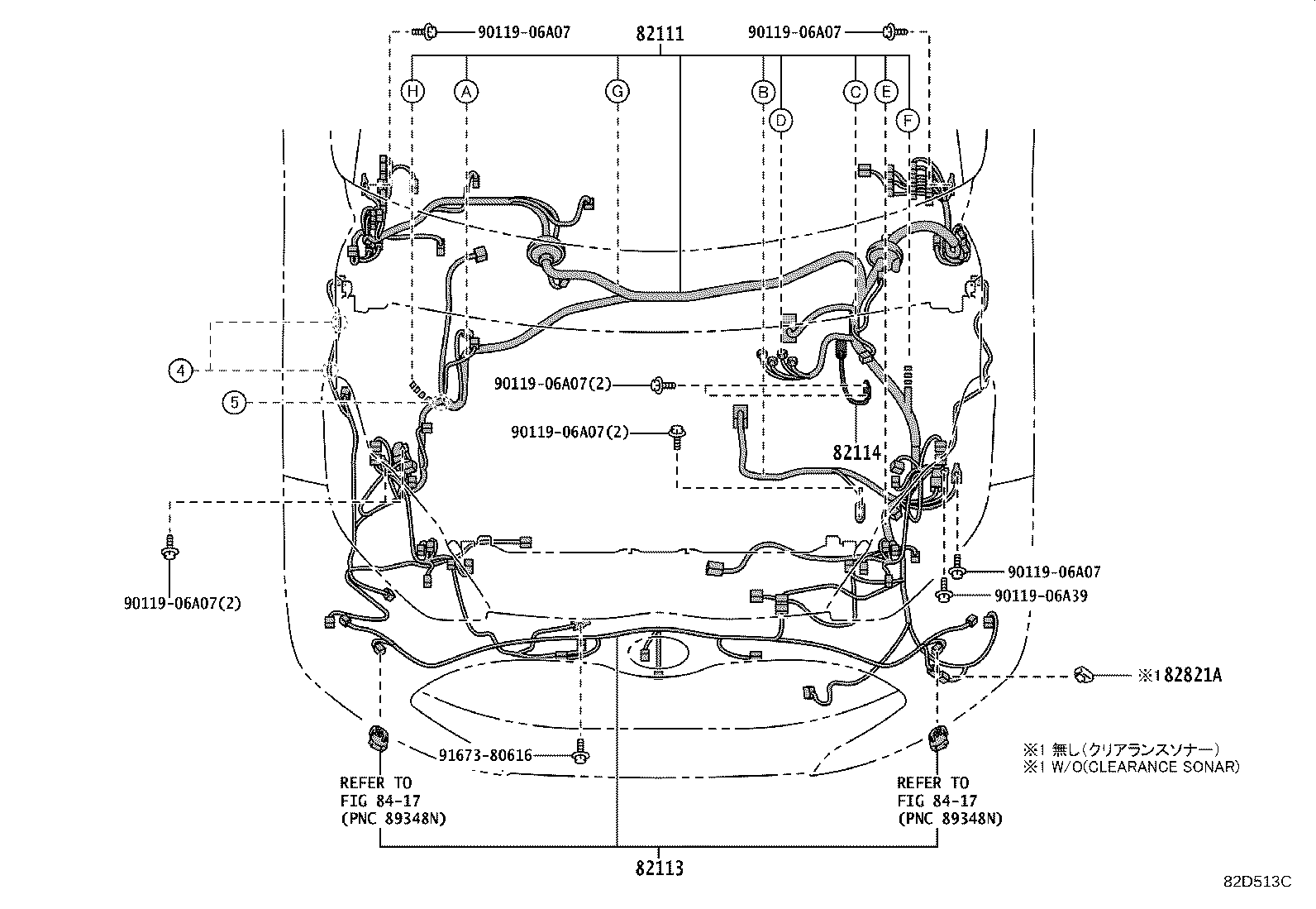 82114-52060 WIRE, ENGINE ROOM, NO.4 product image