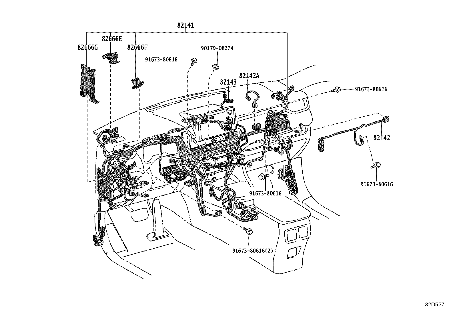 82142-42150 WIRE, INSTRUMENT PANEL, NO.2 product image