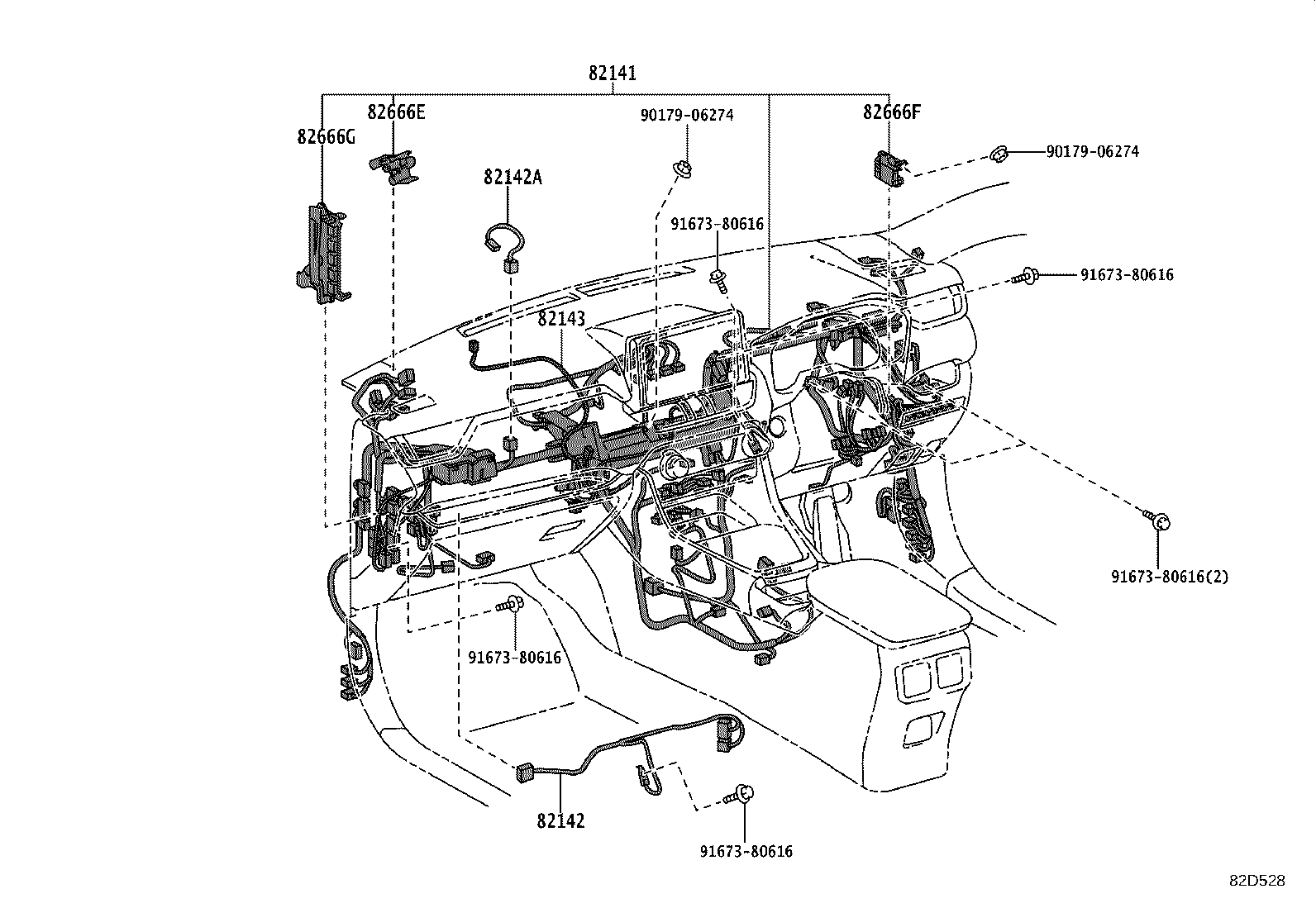 82142-42150 WIRE, INSTRUMENT PANEL, NO.2 product image