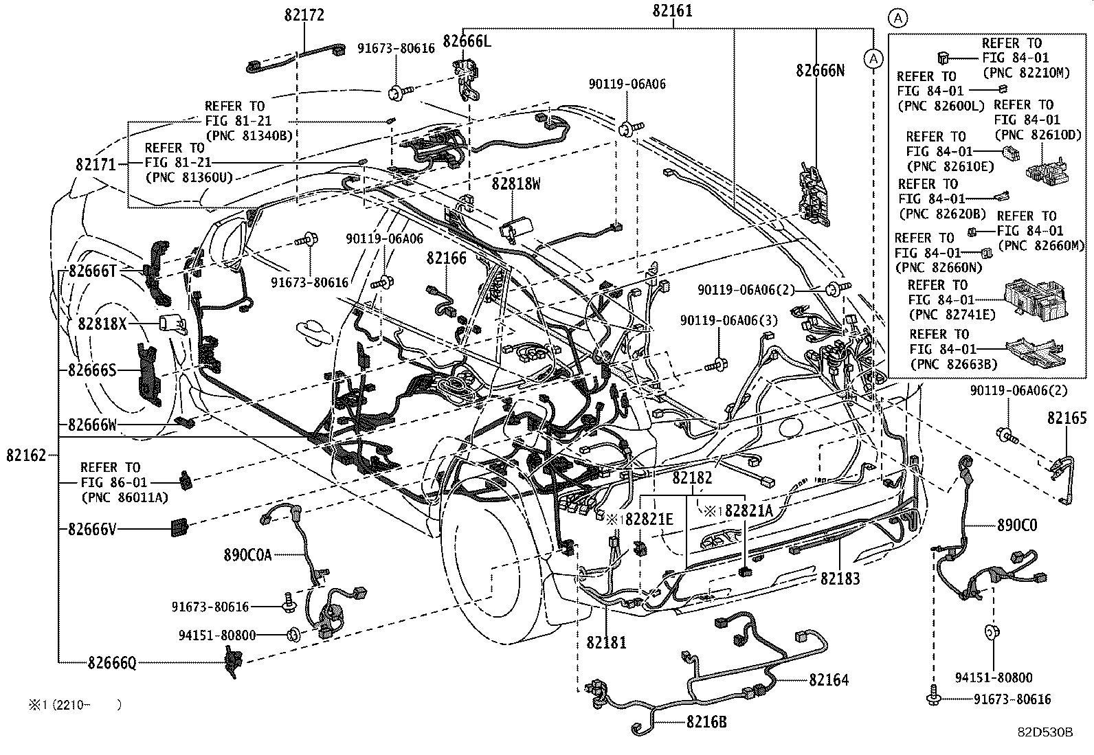 82142-42150 WIRE, INSTRUMENT PANEL, NO.2 product image