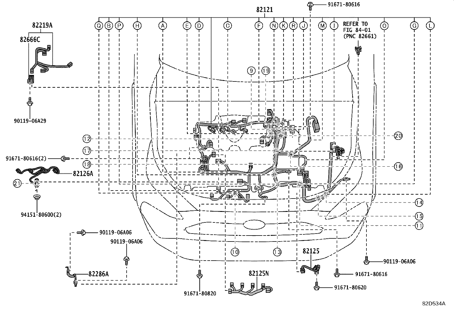 82153-42301 WIRE, REAR DOOR, NO.1 product image
