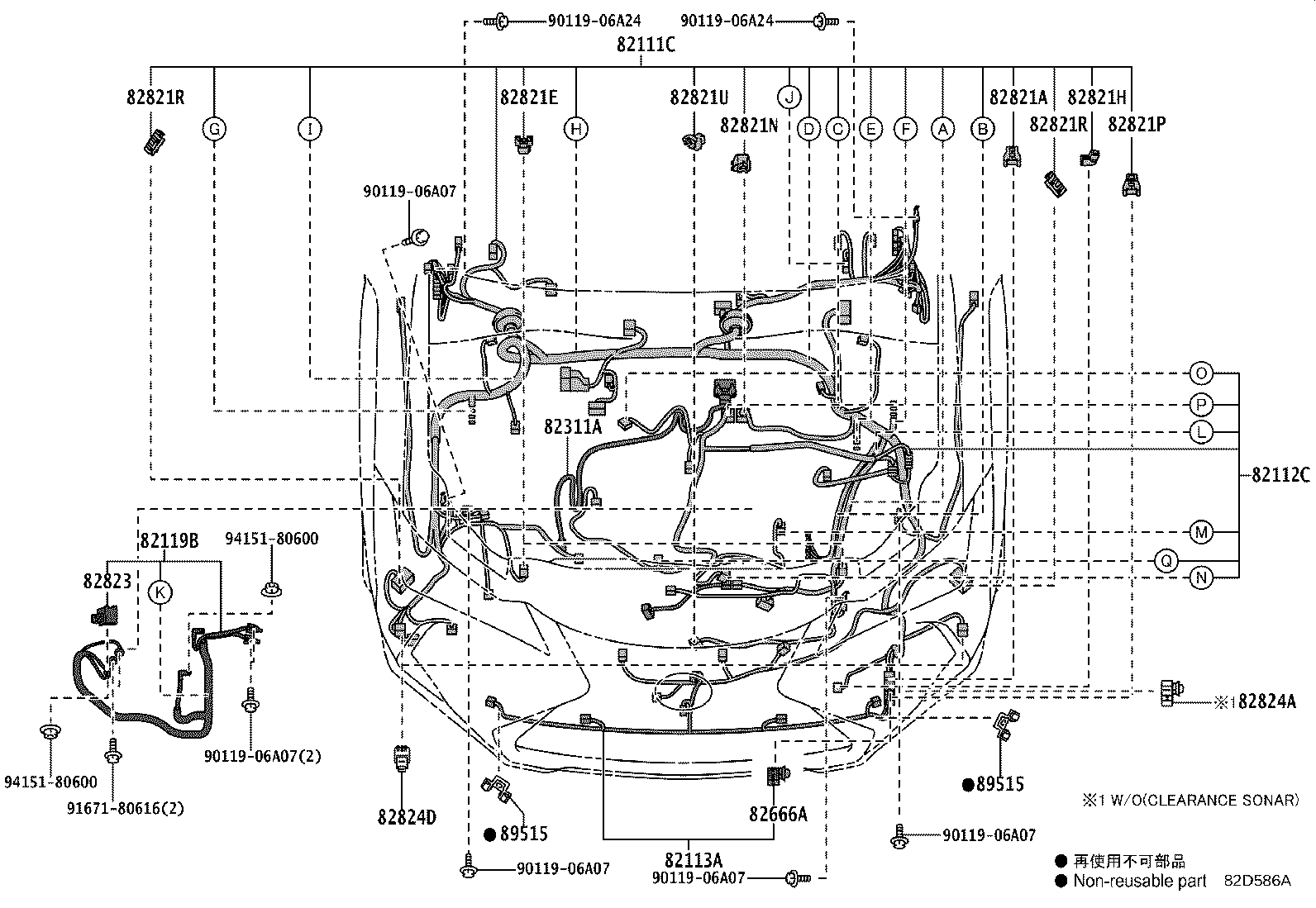 82142-76A40 WIRE, INSTRUMENT PANEL, NO.2 product image