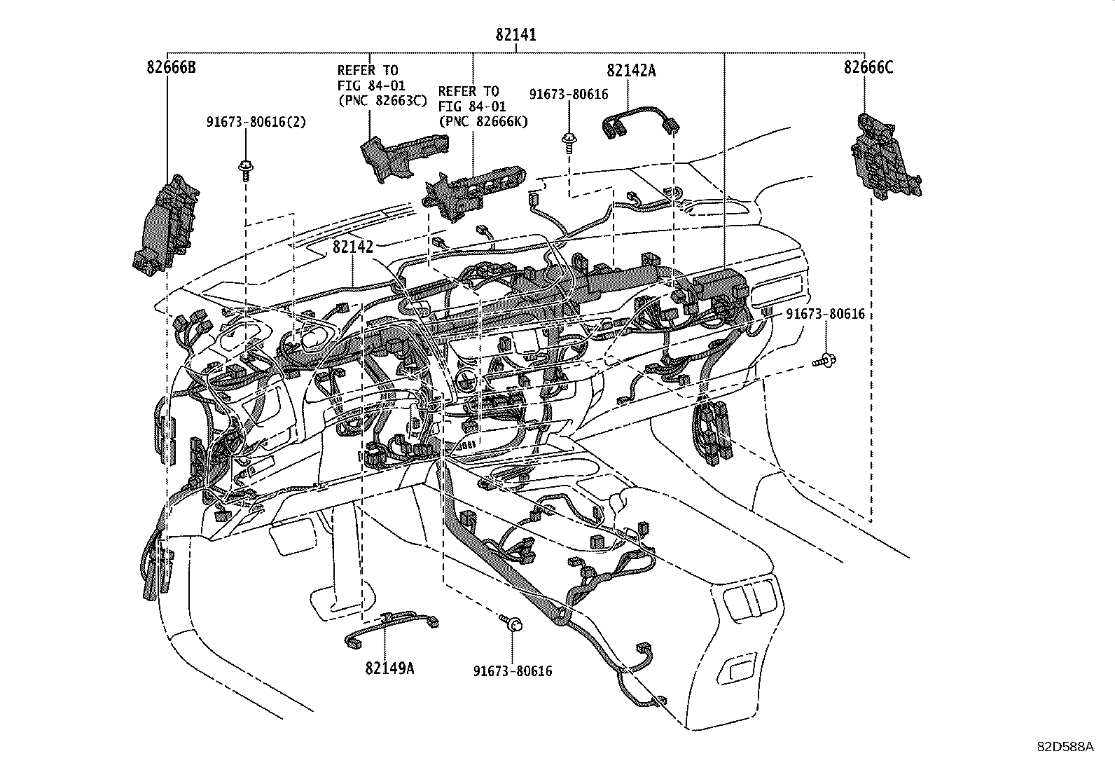 82142-76A40 WIRE, INSTRUMENT PANEL, NO.2 product image