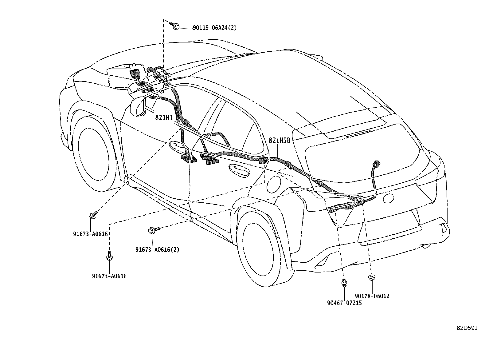 82142-76A40 WIRE, INSTRUMENT PANEL, NO.2 product image