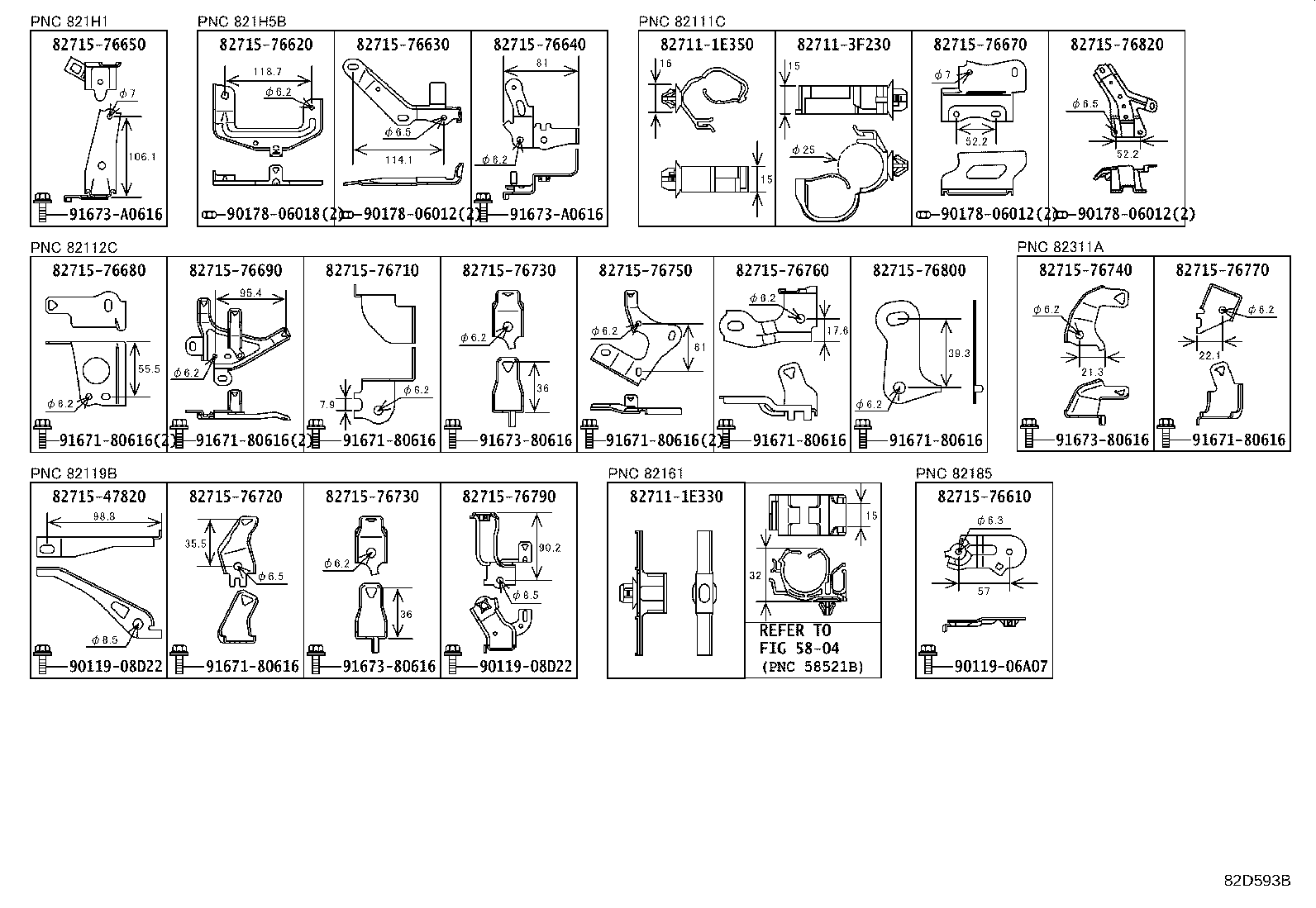 82142-76A40 WIRE, INSTRUMENT PANEL, NO.2 product image