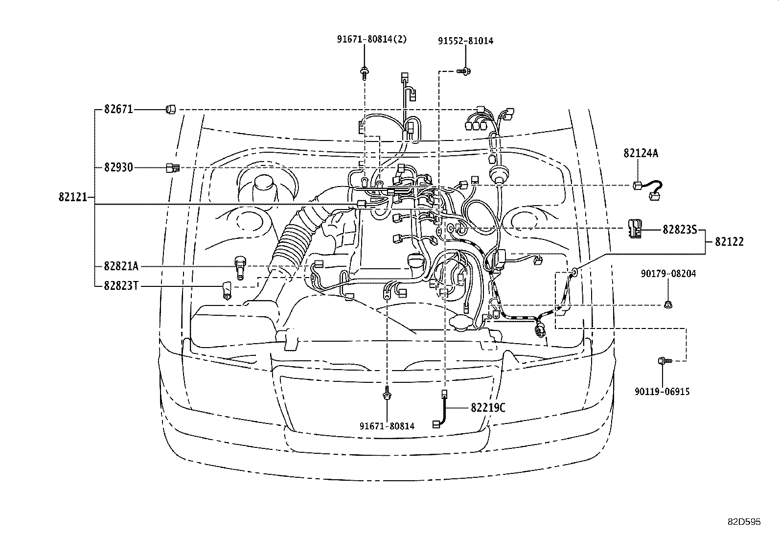 82142-43010 WIRE, INSTRUMENT PANEL, NO.2 product image