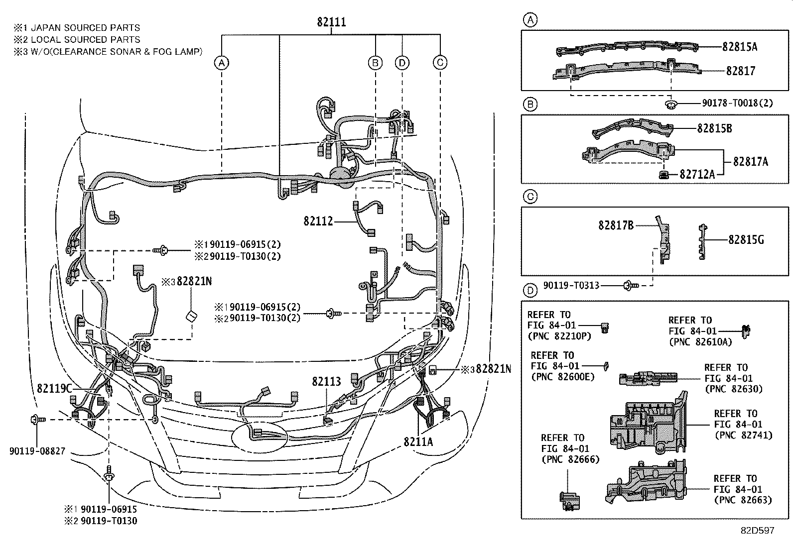 82142-KK830 WIRE, INSTRUMENT PANEL, NO.2 product image